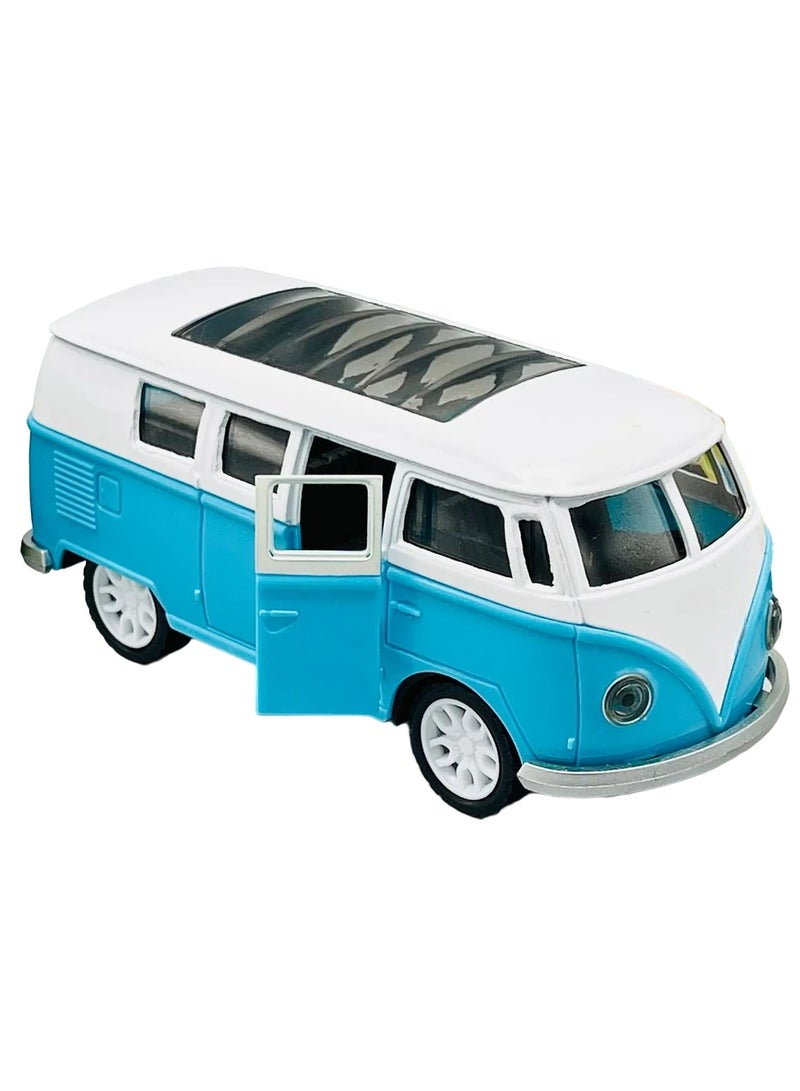 1:32 Alloy Bus Model Children's Toy Van - Pull Back Van Blue