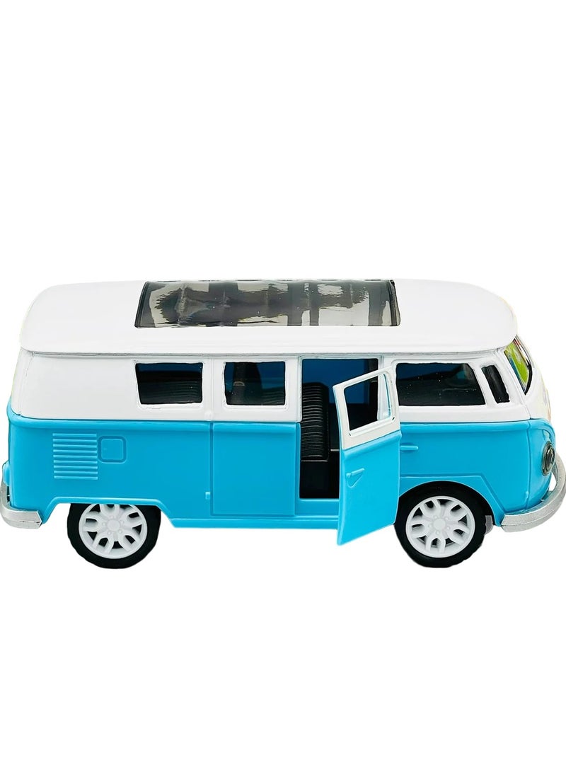 1:32 Alloy Bus Model Children's Toy Van - Pull Back Van Blue