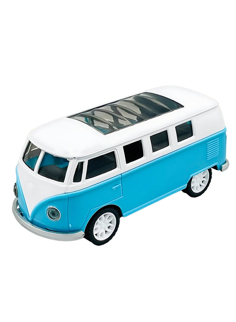 1:32 Alloy Bus Model Children's Toy Van - Pull Back Van Blue