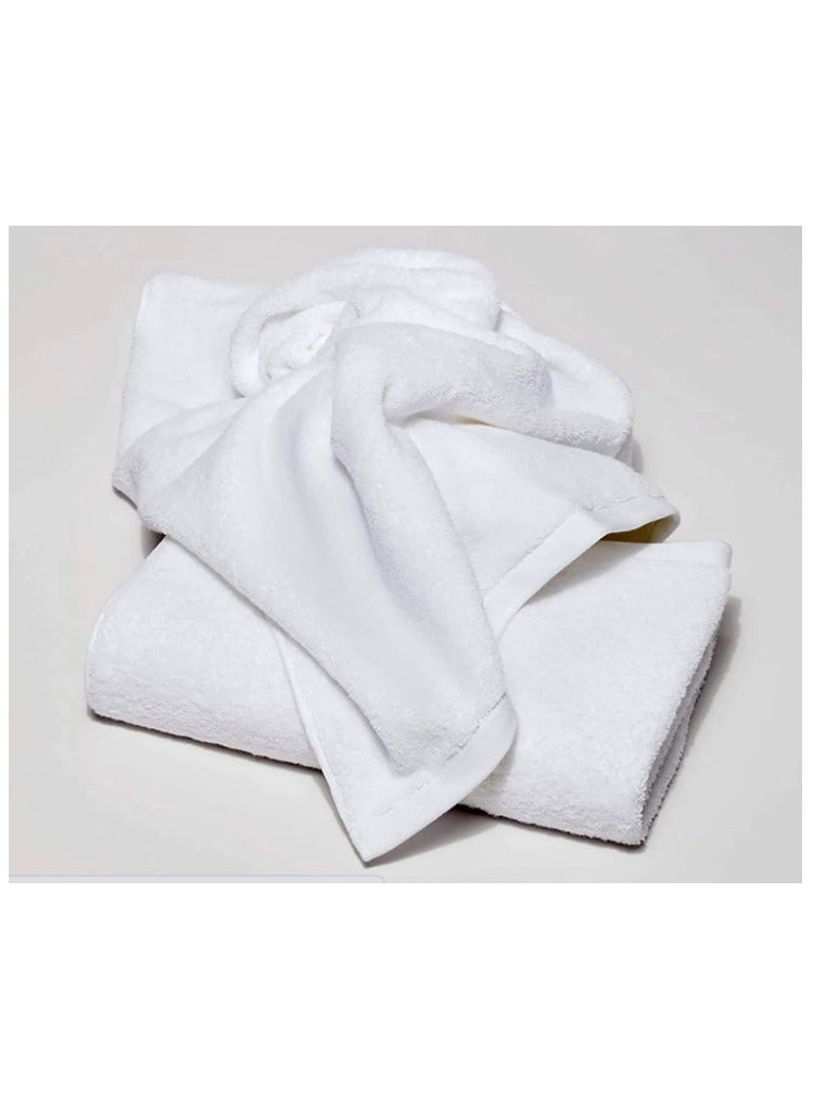 Bath Towels (70x140 cm) Pack of 2, 100% Egyptian Cotton Premium Quality 600 GSM, Super Soft & High Absorbent Towels, (White)