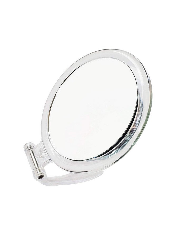 Normal View Acrylic Round Foldable Stand Mirror 10X