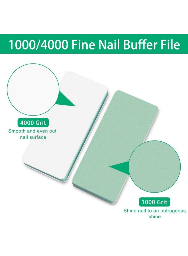 Nail Buffer And Shine Kit 20Pcs Nail Shine Buffer Blocks For Natural Acrylic Nails Polisher Fingernail Buffer Buffing File 1000/4000 Grit