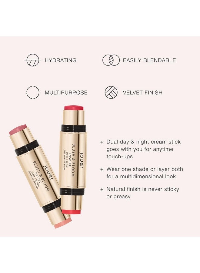 Blush & Bloom Cheek + Lip Duo Hydrating Cream Blush Stick For Cheek And Lip Tint Moisturizing Rose Hip And Squalane Oil Formula Celebrate