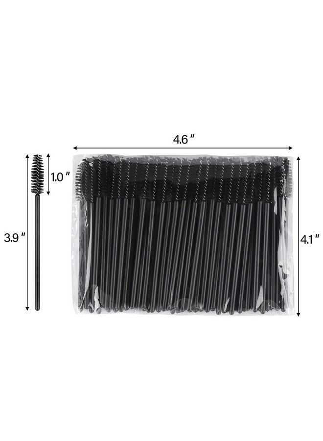 500 Pieces Disposable Mascara Wands Eyelash Brush Brow Brushes Applicators Lash Spoolies For Eye Lash Extension Black