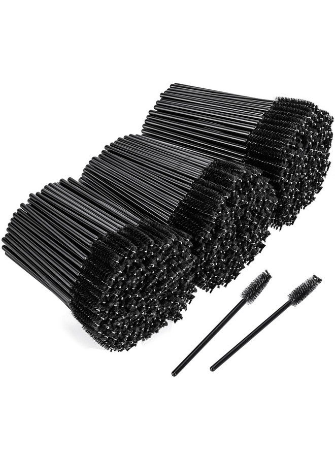 500 Pieces Disposable Mascara Wands Eyelash Brush Brow Brushes Applicators Lash Spoolies For Eye Lash Extension Black