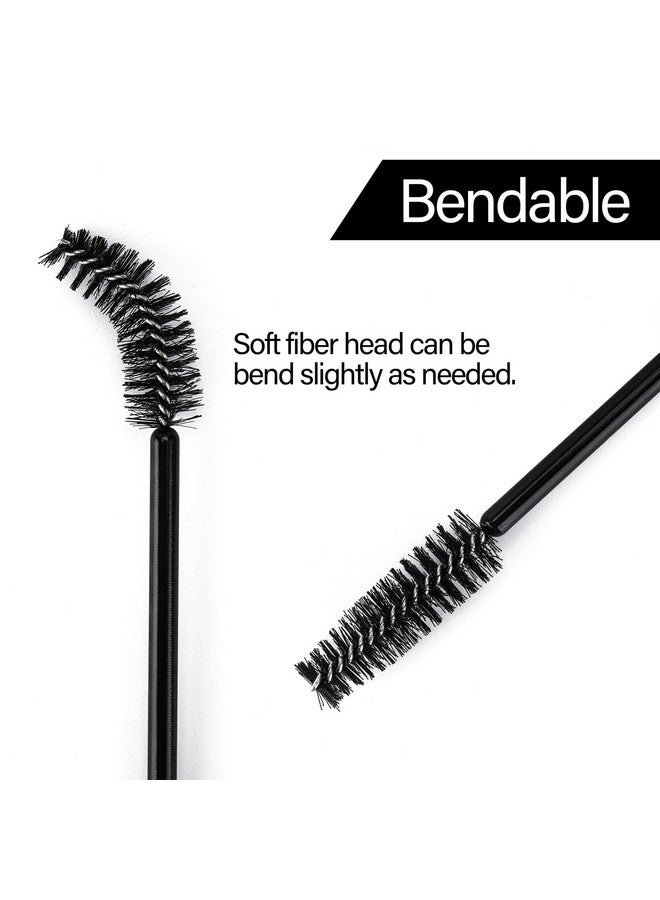 500 Pieces Disposable Mascara Wands Eyelash Brush Brow Brushes Applicators Lash Spoolies For Eye Lash Extension Black