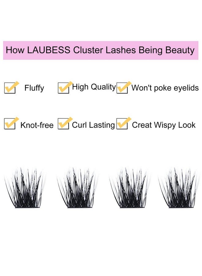 Individual Lashes 1418Mm 144Pcs Cluster Lashes Mixed Tray Volume Eyelash Clusters Diy Lash Extension Kit Soft Lash Clusters Fluffy Mink Cluster Eyelash Extensions (030.07D 1418Mm)