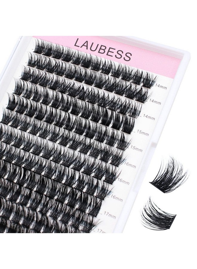 Individual Lashes 1418Mm 144Pcs Cluster Lashes Mixed Tray Volume Eyelash Clusters Diy Lash Extension Kit Soft Lash Clusters Fluffy Mink Cluster Eyelash Extensions (030.07D 1418Mm)