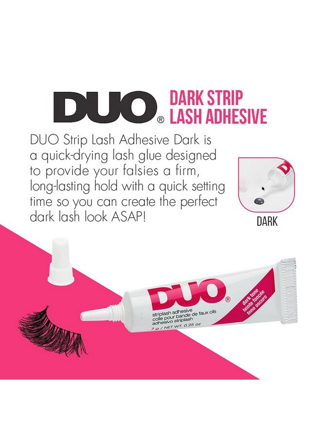 Strip Eyelash Adhesive For Strip Lashes Dark Tone 0.25 Oz 2Packs