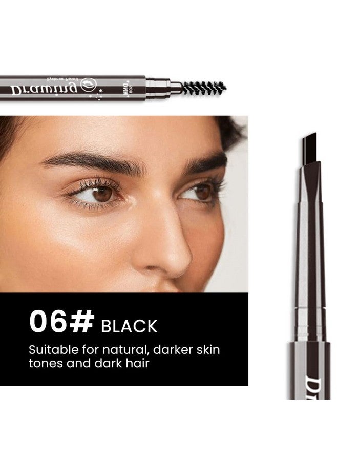 Eyebrow Stamp Pencil Kit For Eyebrows Makeup Brow Stamp Trio Kit With Waterproof Eyebrow Pencil Eyeliner Eyebrow Pomade 10 Eyebrow Stencils And Dualended Eyebrow Brush Kit01 Ebony