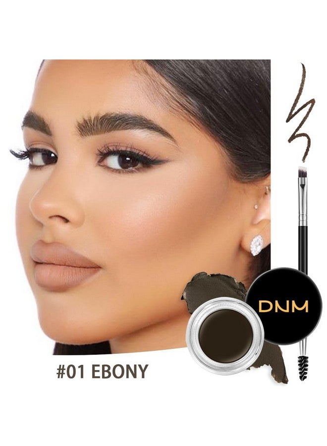 Eyebrow Stamp Pencil Kit For Eyebrows Makeup Brow Stamp Trio Kit With Waterproof Eyebrow Pencil Eyeliner Eyebrow Pomade 10 Eyebrow Stencils And Dualended Eyebrow Brush Kit01 Ebony