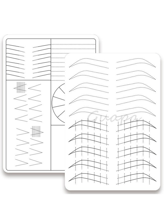 3 Pcs Thicken Two Sides Microblading Practice Silicon Skin Perfect For Permanent Makeup And Microblading Nano Brows Ombre Brow Practice (White Skinblack Printing)