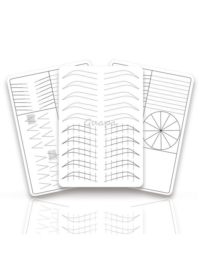 3 Pcs Thicken Two Sides Microblading Practice Silicon Skin Perfect For Permanent Makeup And Microblading Nano Brows Ombre Brow Practice (White Skinblack Printing)