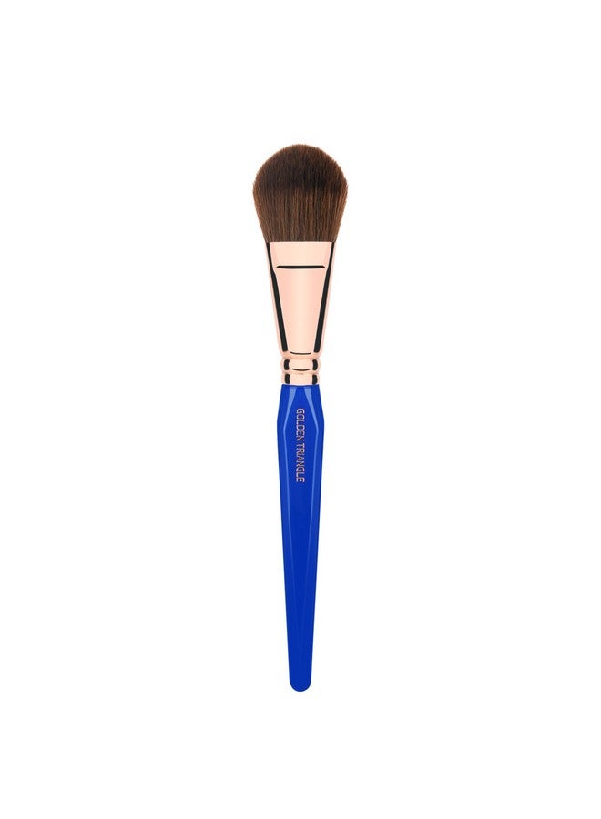 Professional Makeup Brush Golden Triangle 960 Precision Blusher With All Vegan And Soft Synthetic Fibers For Applying Blush (Blue 1Pc)