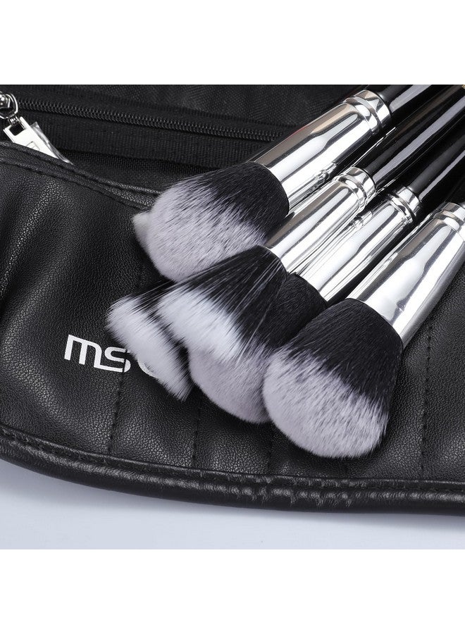 Make Up Brushes Set 29Pcs Msq Professional Cosmetics Brushes With Adjustable Belt Makeup Bag Foundation Powder Brush Eye Shadows Brushes Concealer Blending Brushes For Women/Girls/Artists/Holiday Gift