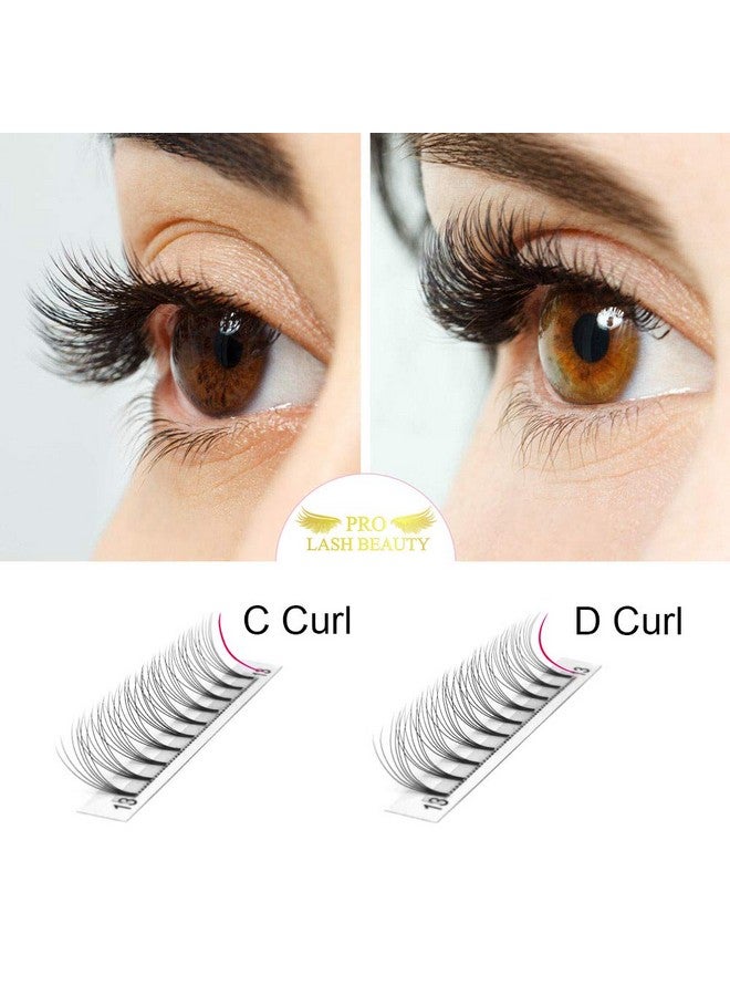 Premade Volume Eyelash Extensions 6Dc0.0712 Short Stem Premade Fans Eyelash Extensions 9 To 20 Mm Volume Lash Extensions .07 .10 Pre Made Lash Fans C D Curl (6Dc0.0712Mm)