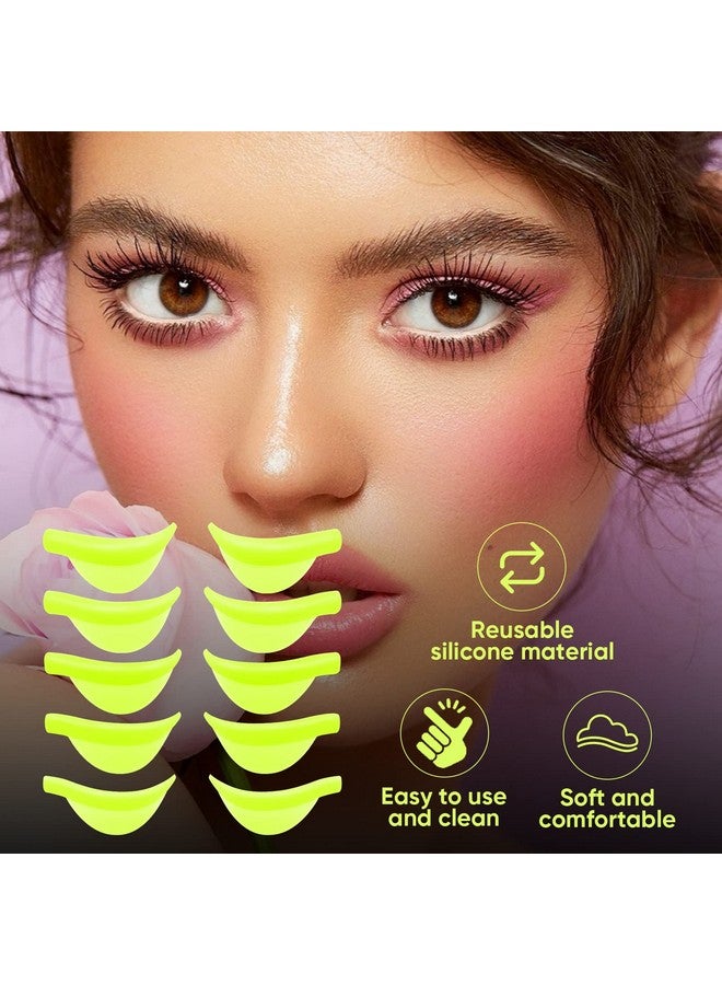 Eyelash Lift Shield Lash Perm Pads 10 Pcs Reusable Eyelash Perming Curler Lower Eyelash Pads Lifting Rods