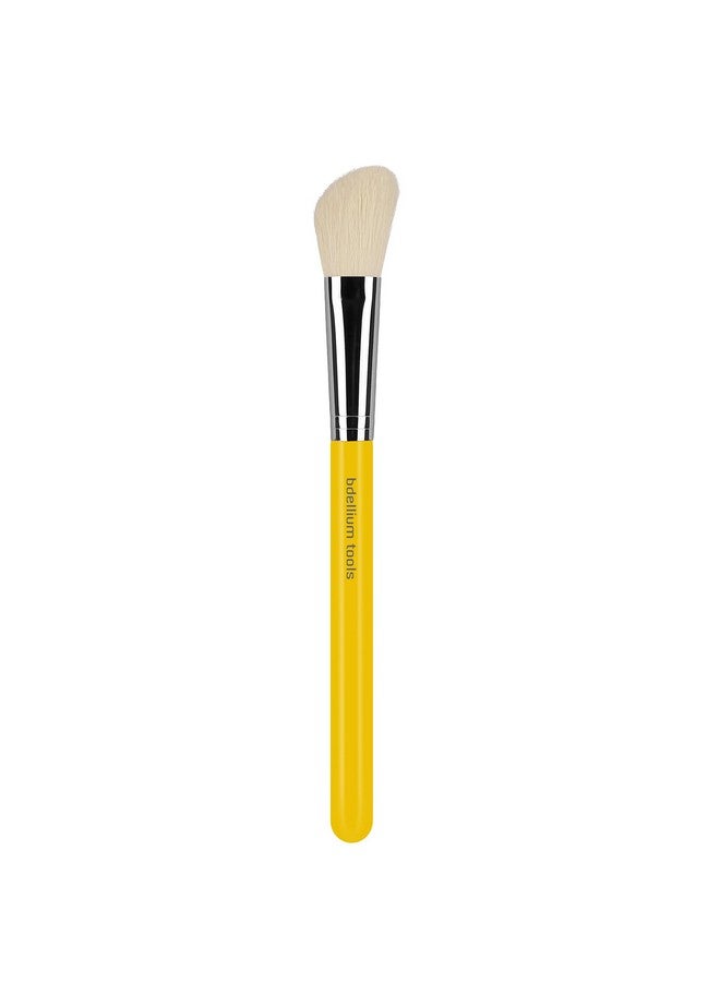 Professional Makeup Brush Studio Series 942 Slanted Contour With Mix Of Soft Synthetic & Natural Fibers For Adding Dimension To The Face (Yellow 1Pc)