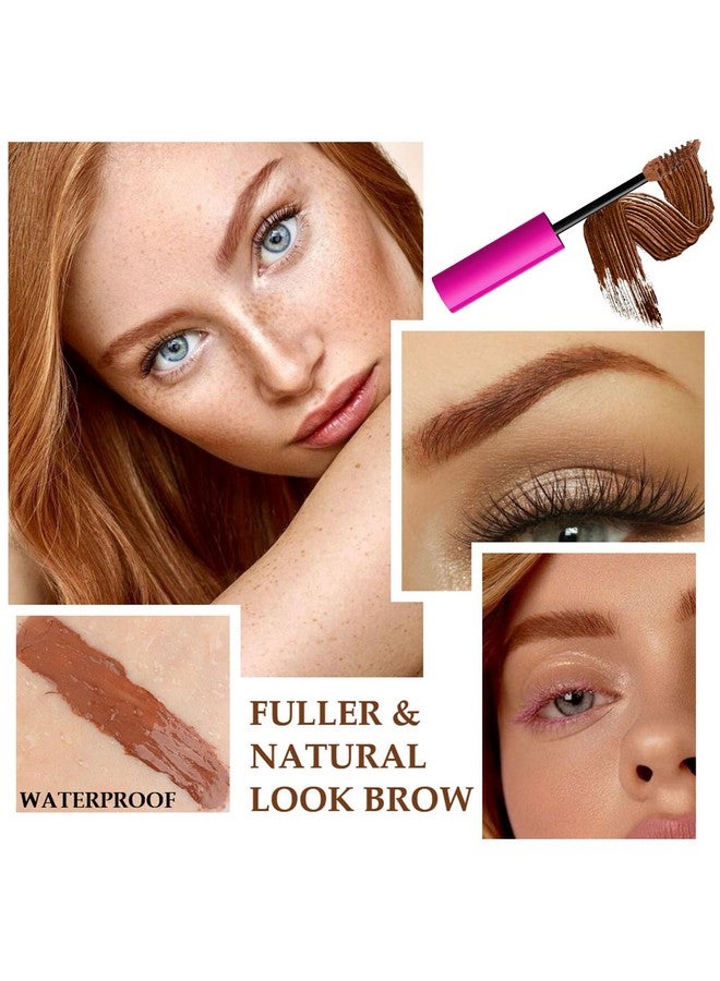 Waterproof Tinted Brow Gel Kit 1 Tinted Thickening Eyebrow Gel & 1 Clear Setting Brow Glue Extreme Hold Brow Fast Sculpt Waterproof Transferproof With 1 Brow Razor & 1 Brush 04