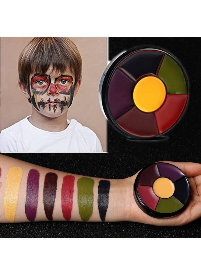 6 Color Bruise Wheel Special Effects Sfx Zombie Makeup Kit Halloween Professional Non Toxic Face Body Paint Oil Sfx Makeup Set With Sponge