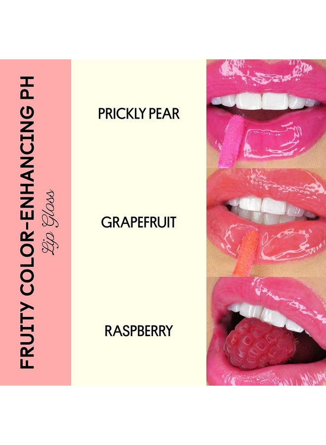 Fruity Gloss Ph Lip Stain Non Sticky Lip Gloss Tinted Lip Oil Lip Lacquer Yummy Fruit Lipgloss Jojoba Oil For Hydration & Shine Grapefruit