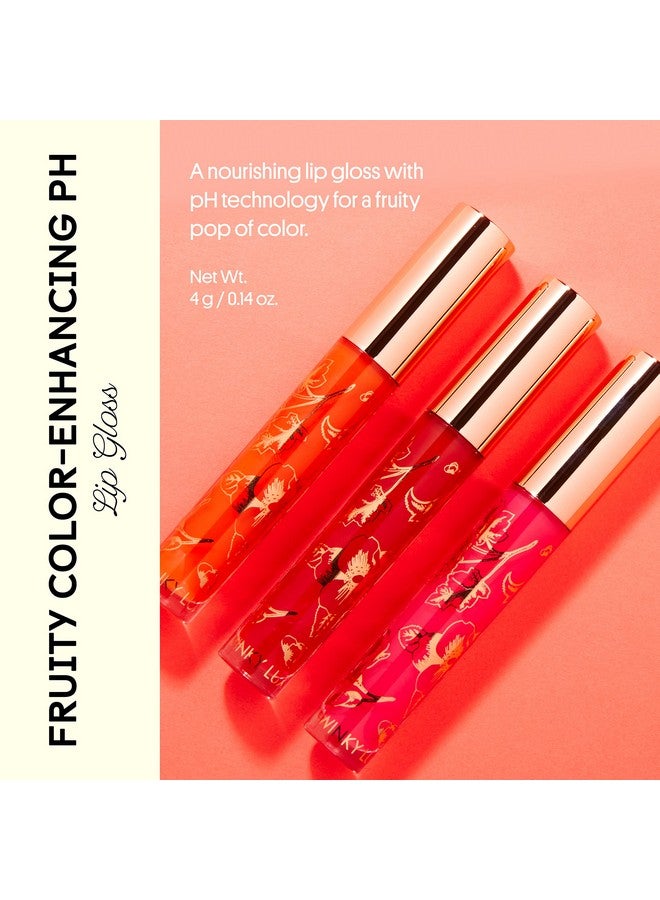 Fruity Gloss Ph Lip Stain Non Sticky Lip Gloss Tinted Lip Oil Lip Lacquer Yummy Fruit Lipgloss Jojoba Oil For Hydration & Shine Grapefruit