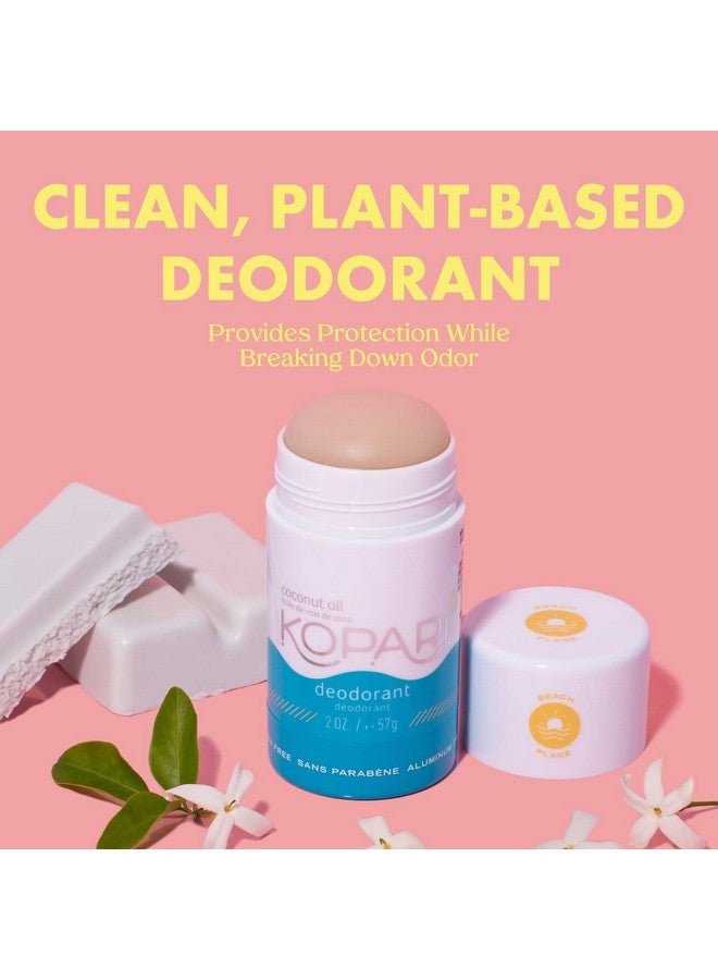Deodorant For Women With Organic Coconut Oil Aluminum Free Deodorant Non Toxic Deodorant Vegan Gluten Free Paraben Free Deodorant For Men & Women 2.0 Oz Beach