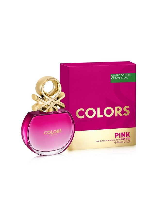 Benetton Colors Eau De Toilette Spray For Women Pink 2.7 Ounce