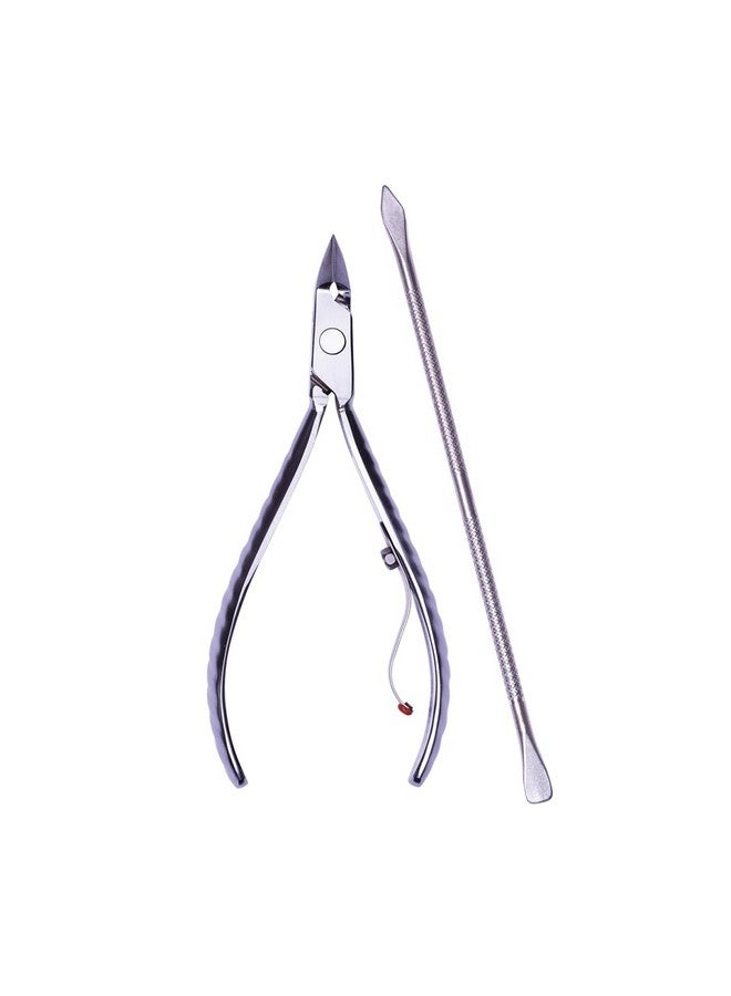 Professional 778E Cuticle Nipper Full Jaw Duplex Pusher Scraper Set Precise Durable Cuts For Nails Hygienic Sterilization Rustresistant