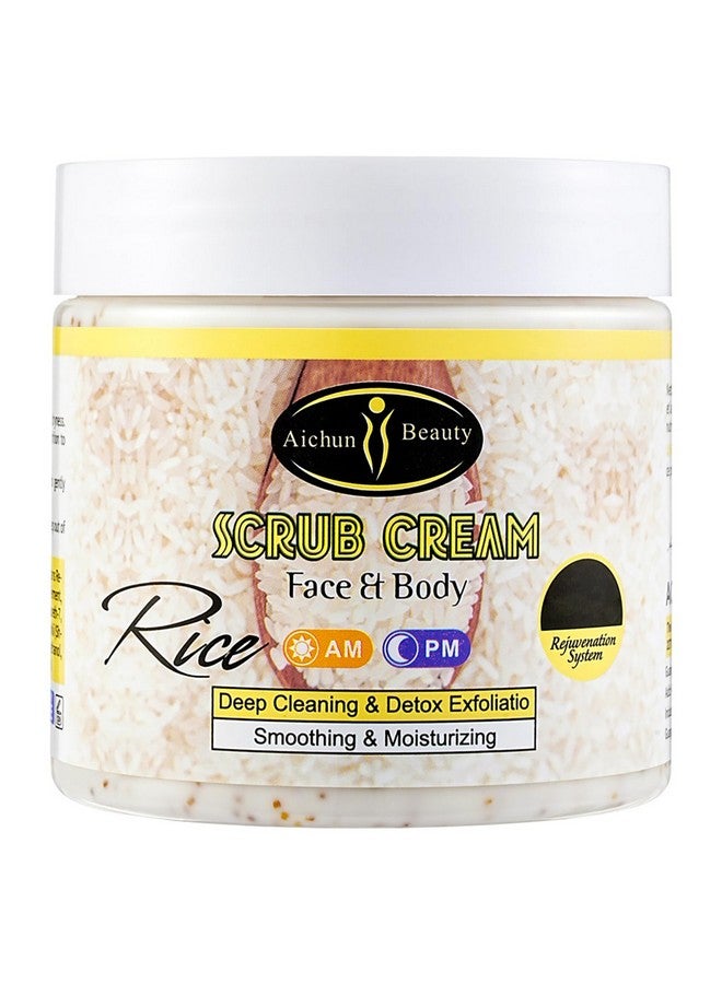 Rice Scrub Face Body Cream Deep Cleaning Detox Exfoliation Smoothing Moisturizing Skin 200Ml / 3.76Fl.Oz