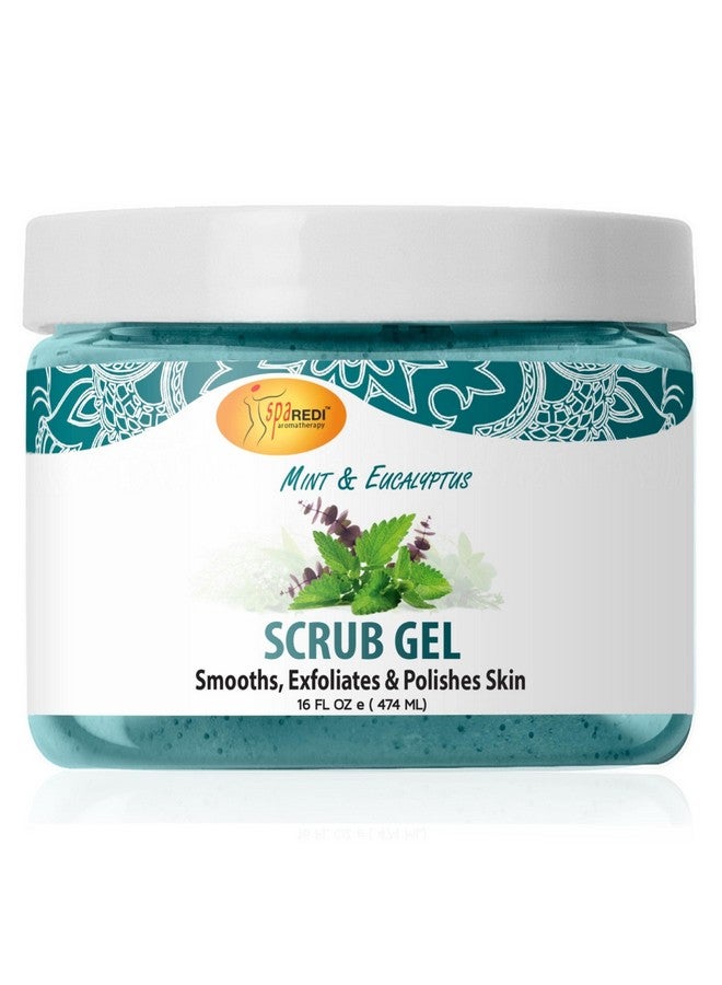 Exfoliating Scrub Pumice Gel Mint And Eucalyptus 16 Oz Manicure Pedicure And Body Exfoliator Infused With Hyaluronic Acid Amino Acids Panthenol And Comfrey Extract
