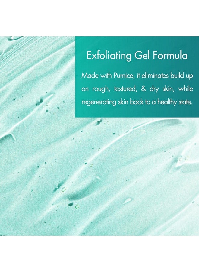 Exfoliating Scrub Pumice Gel Mint And Eucalyptus 16 Oz Manicure Pedicure And Body Exfoliator Infused With Hyaluronic Acid Amino Acids Panthenol And Comfrey Extract