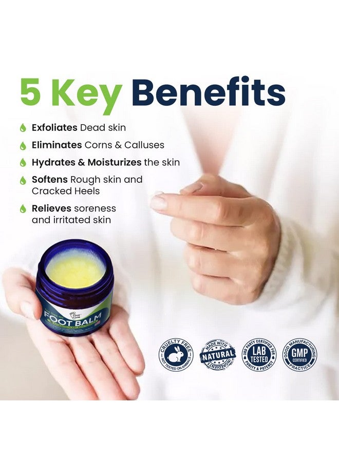 Tea Tree Oil Foot Balm/ Moisturizer For Dry Cracked Feet Instantly Hydrates & Soothes Irritated Skin & Athletes Foot Best Foot Care For Women And Men Made In Usa