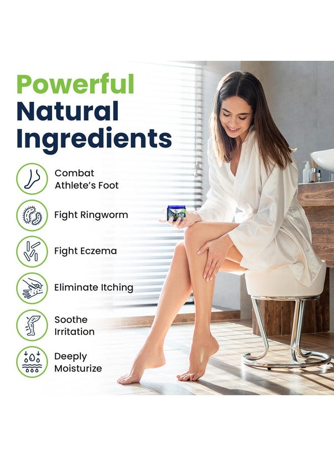 Tea Tree Oil Foot Balm/ Moisturizer For Dry Cracked Feet Instantly Hydrates & Soothes Irritated Skin & Athletes Foot Best Foot Care For Women And Men Made In Usa