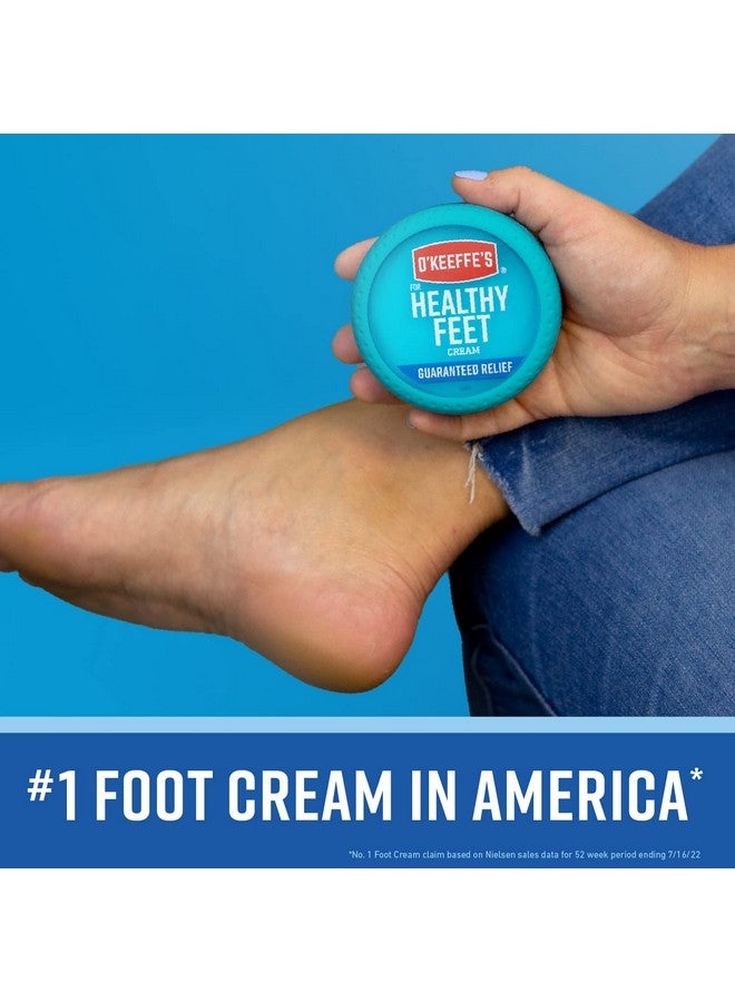 For Healthy Feet Foot Cream Guaranteed Relief For Extremely Dry Cracked Feet Instantly Boosts Moisture Levels 3.2 Ounce Jar (Pack Of 6)