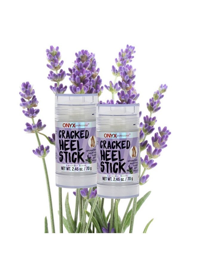 Cracked Heel Repair Balm Stick (2 Pack) Dry Cracked Feet Treatment Moisturizing Heel Balm Rolls On So No Mess Like Foot Cream Or Foot Lotion Rescues Cracked Feet Lavender Scent