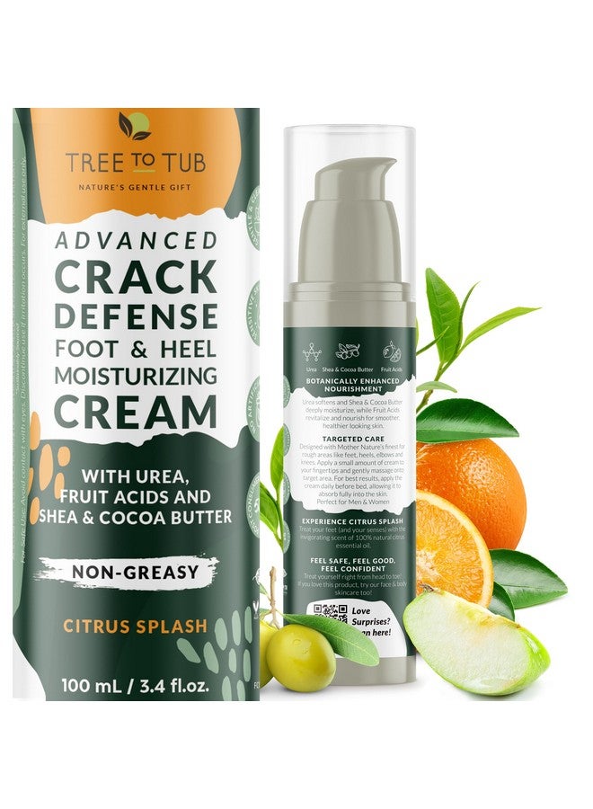Foot Cream For Dry Cracked Heels And Feet Foot Lotion For Dry Cracked Feet Nongreasy Foot Moisturizer Urea Cream W/Softening Shea Cocoa Butter Citrus Foot Care For Women & Men