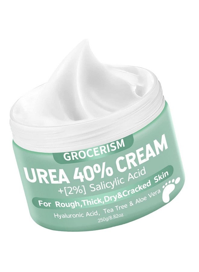 Urea Cream 40 Percent For Feet Plus 2% Salicylic Acid 8.82 Oz Foot Cream And Hand Cream Maximum Strength With Hyaluronic Acid Tea Treeand Aloe Vera For Deep Moisturizes Callus Remover And Soften