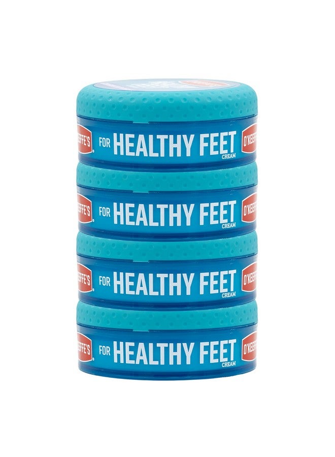 For Healthy Feet Foot Cream Guaranteed Relief For Extremely Dry Cracked Feet Instantly Boosts Moisture Levels 3.2 Ounce Jar (Pack Of 4)