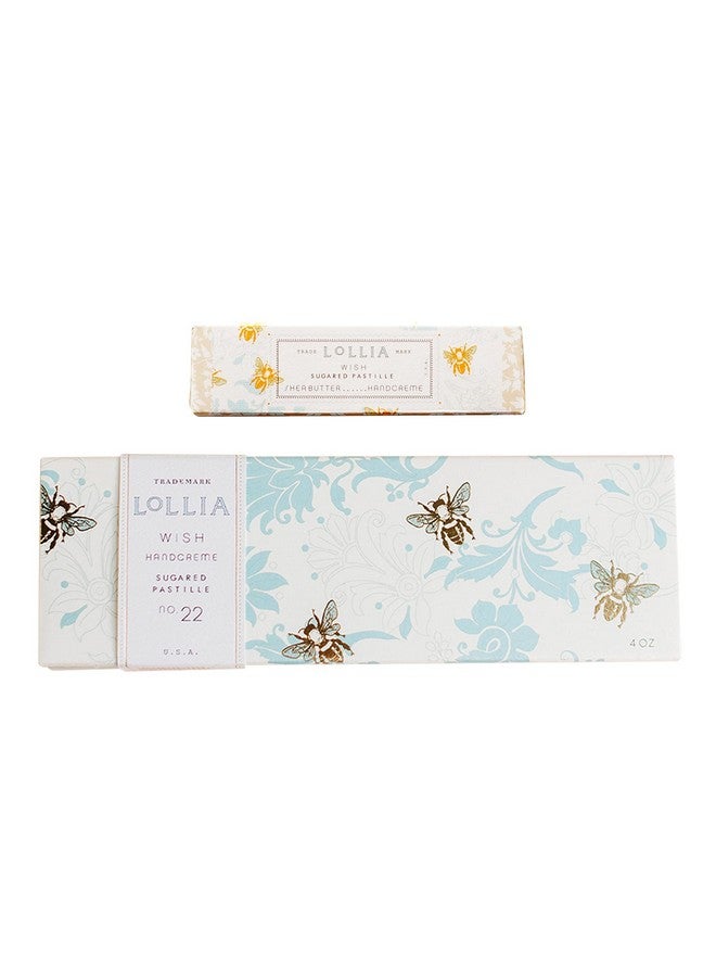 Wish No. 22 Handcreme Bundle 33 Oz. & 4 Oz. Sugared Pastille Scented Hand Cream For Women Moisturizing Hand Lotion For Dry Hands Shea Butter & Cocoa Butter Quick Absorbing Lotion