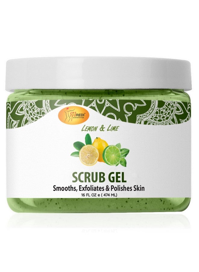 Exfoliating Scrub Pumice Gel Lemon & Lime 16 Oz Manicure Pedicure And Body Exfoliator Infused With Hyaluronic Acid Amino Acids Panthenol And Comfrey Extract