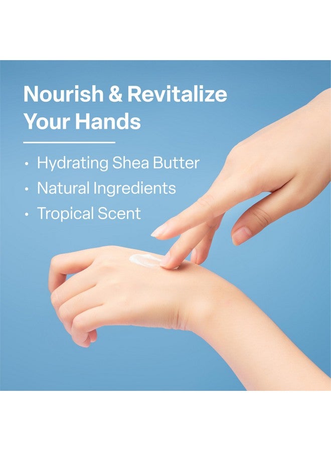 Shea Hand & Foot Cream Bundle 4 Oz Hydrating Formula With Shea Butter Coconut Oil Vitamin E & Glycolic Acid Soften Moisturize Repair Dry Hands & Feet Nongreasy Parabenfree