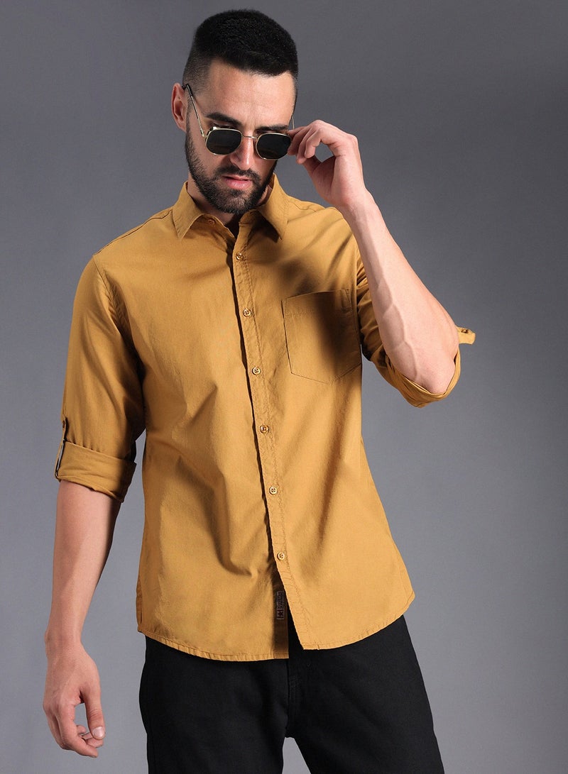 Men Khaki Shirts