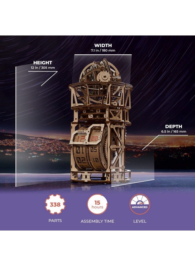 Tourbillon Table Clock Kit Sky Watcher 3D Wooden Puzzles Mechanical Clock Kit Idea Deskwood Clock Kits To Build 3D Puzzles Model Kits For Adults