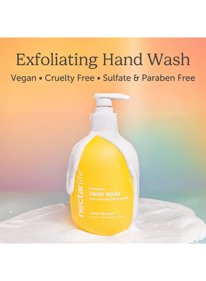 Nectar Life Hand Wash 14Oz Exfoliating And Moisturizing Hand Soap With Volcanic Pumice Jojoba Oil & Shea Butter Lemon Scent