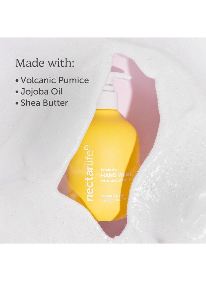 Nectar Life Hand Wash 14Oz Exfoliating And Moisturizing Hand Soap With Volcanic Pumice Jojoba Oil & Shea Butter Lemon Scent