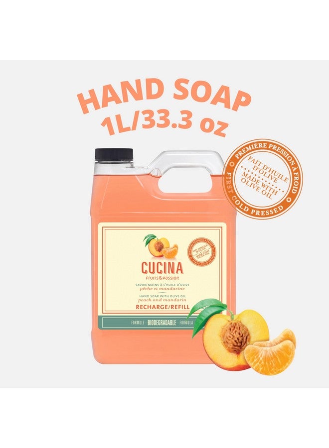 Fruits & Passion Cucina Peach Mandarin Hand Soap 1Litre Refill