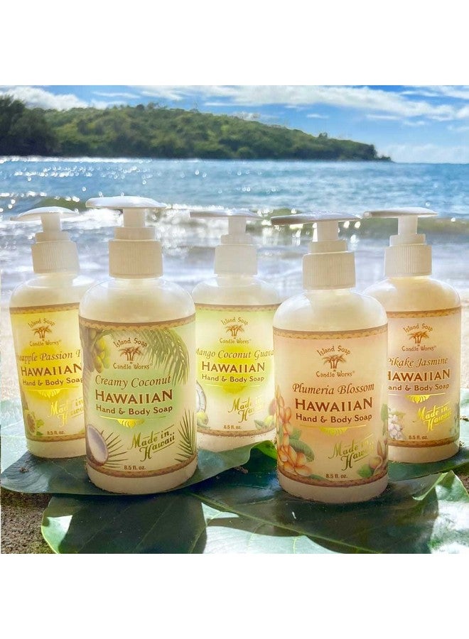 Botanical Liquid Hand Soap Vegan Hand Soap For Men And Women Luxury Skincare For Bathroom Hawaiian Gifts For Sensitive Skin Plumeria 8.5 Ounce Bottle