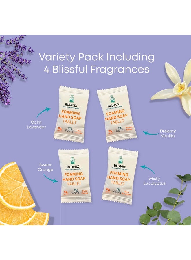 Foaming Hand Soap Starter Kit 4 Fragrant Foaming Soap Tablets With Reusable Glass Pump Dispenser Nontoxic Sustainable Skinfriendly Formula Zero Waste Cleaning Products