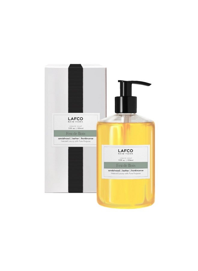 Liquid Soap Feu De Bois 12 Oz Regenerates Protects & Moisturizes All Skin Types Hypoallergenic Synthetic Free & Cruelty Free Made In Italy